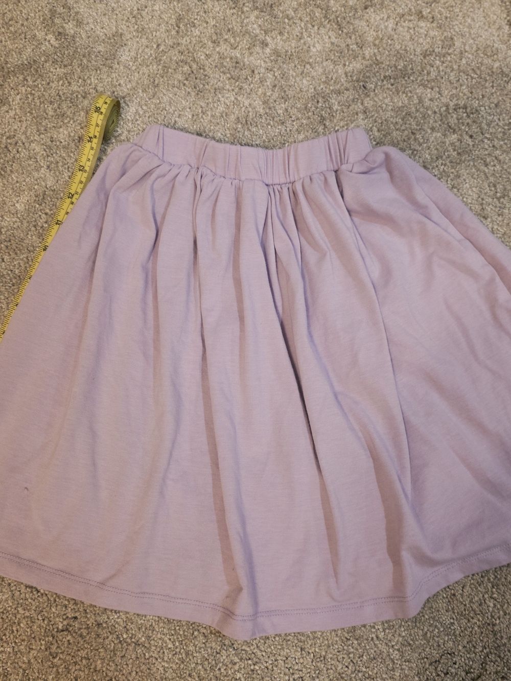 Girls Lavender Elastic-Waist Gathered Skirt